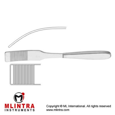 Kader Abdominal Spatula Stainless Steel, 28 cm - 11" Blade Width 20 mm